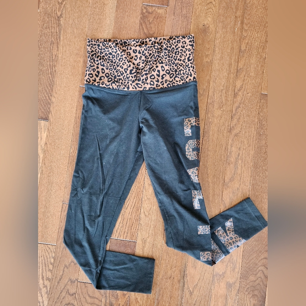 PINK Victoria's Secret Leopard Print Leggings